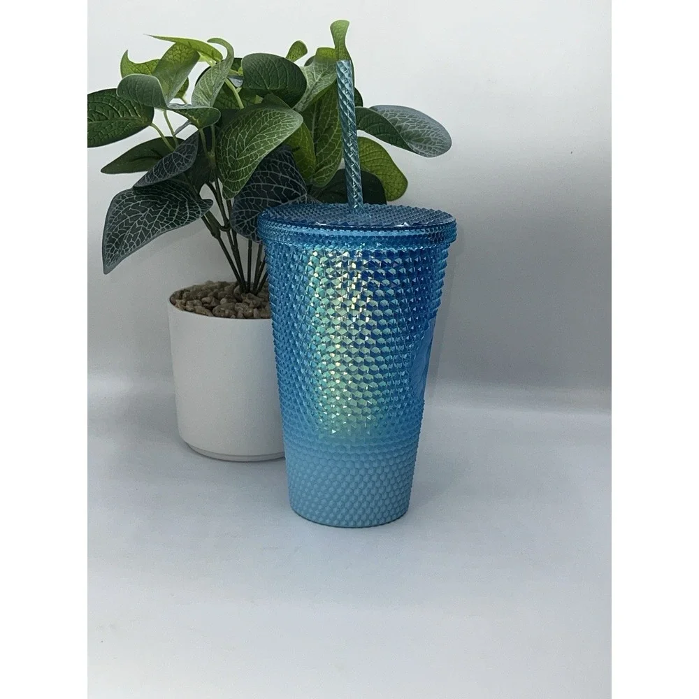Starbucks Ombre Blue Studded Cup Aqua Splash Cold Grande Tumbler 16oz NWT Travel